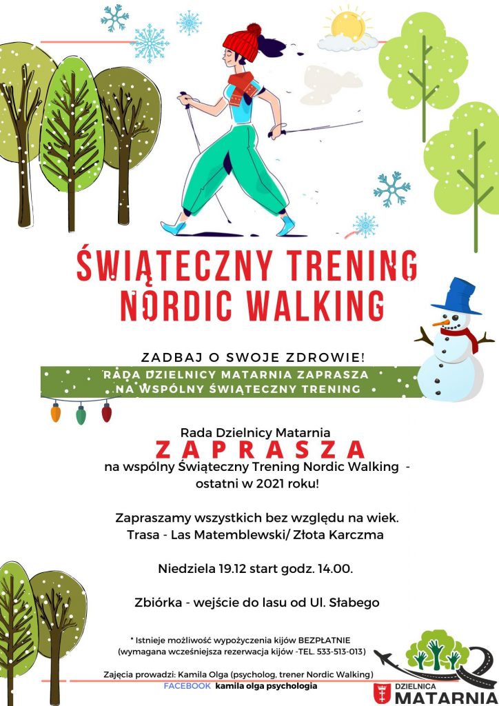 Zapaszmy na świąteczny, mikołajowy spacer Nordic Walking!!!