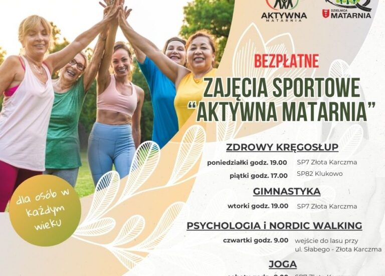 Bezpłatne zajęcia sportowe „Aktywna Matarnia” dla mieszkańców